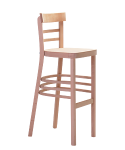 Marona BAR stool for homes and restaurants can complement Marona dining chairs in interiors. From the Czech manufacturer Sádlík, it is possible to order tables in the same wood stain color and the appropriate height for the bar stools